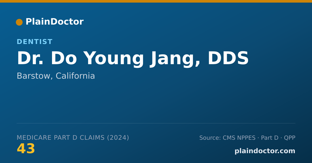 Shareable card for Do Young Jang, DDS - Dentist, Barstow, CA