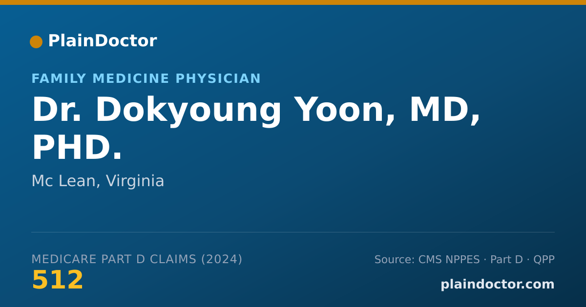 Shareable card for Dokyoung Yoon, MD, PHD. - Family Medicine Physician, Mc Lean, VA