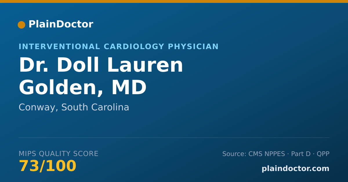 Shareable card for Doll Lauren Golden, MD - Interventional Cardiology Physician, Conway, SC
