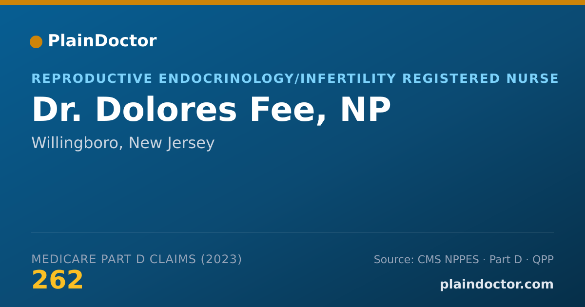 Shareable card for Dolores Fee, NP - Reproductive Endocrinology/Infertility Registered Nurse, Willingboro, NJ
