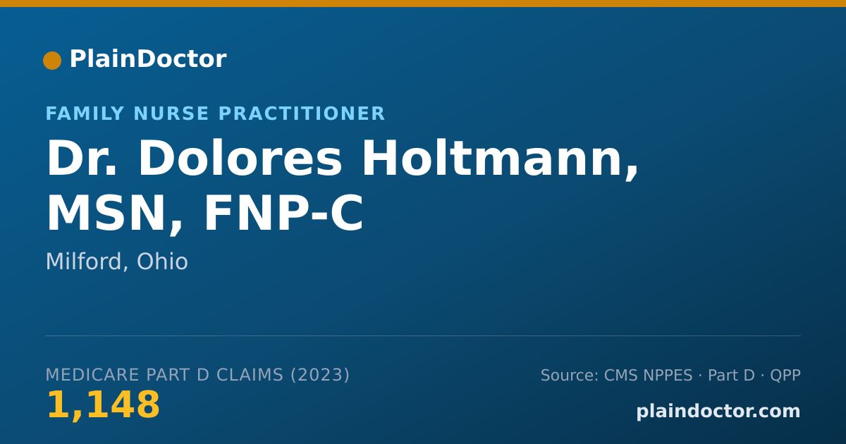 Shareable card for Dolores Holtmann, MSN, FNP-C - Family Nurse Practitioner, Milford, OH