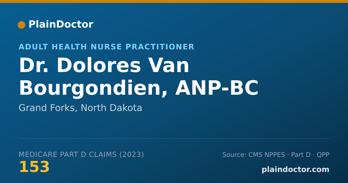Shareable card for Dolores Van Bourgondien, ANP-BC - Adult Health Nurse Practitioner, Grand Forks, ND