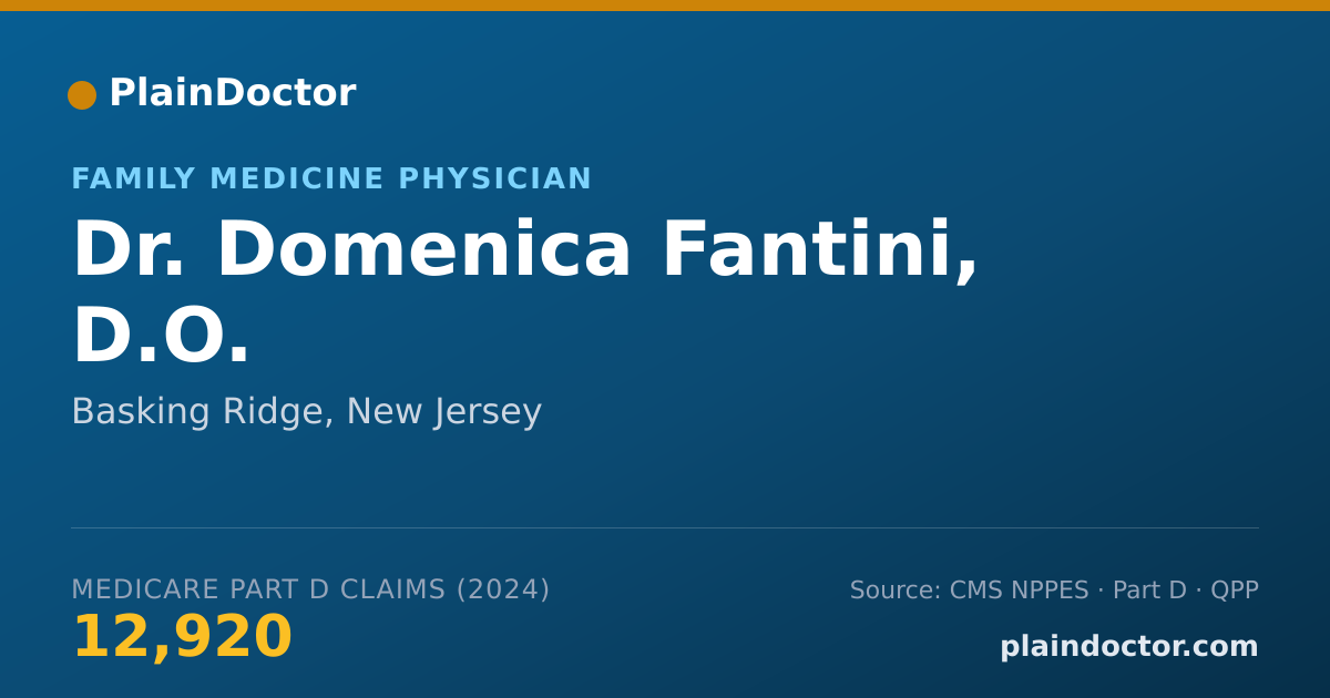 Shareable card for Domenica Fantini, D.O. - Family Medicine Physician, Basking Ridge, NJ