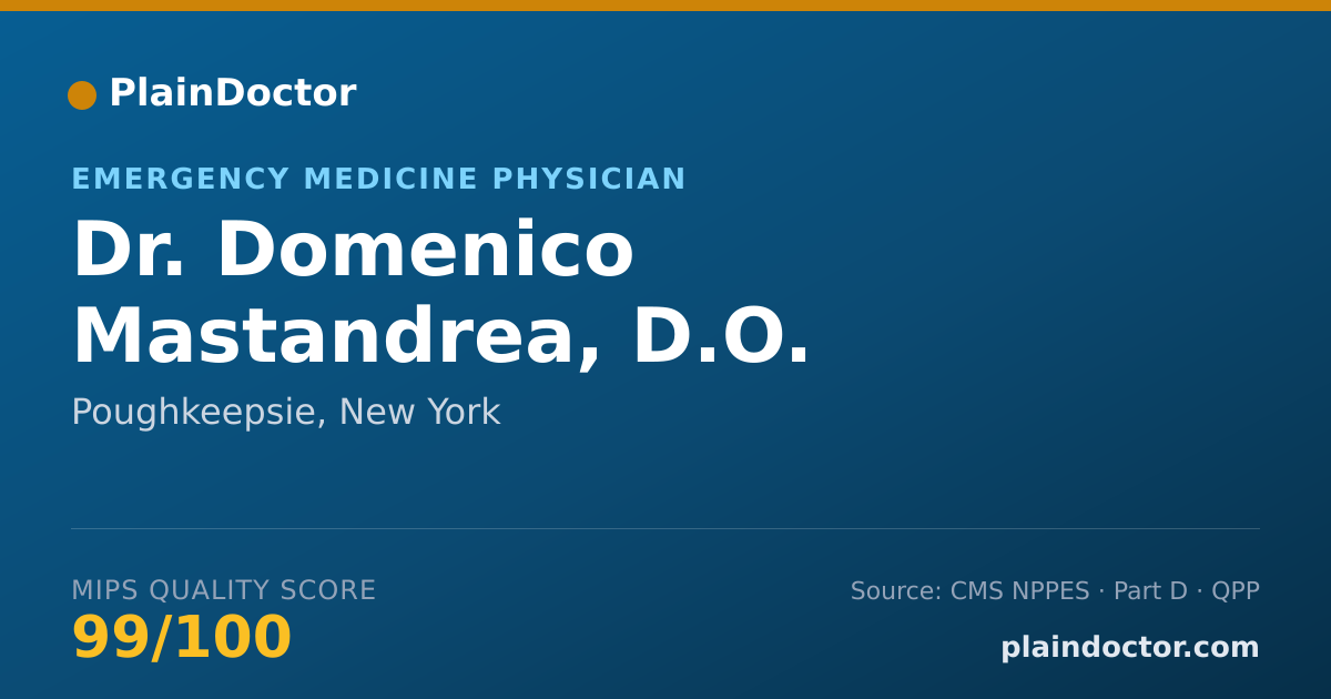 Shareable card for Domenico Mastandrea, D.O. - Emergency Medicine Physician, Poughkeepsie, NY
