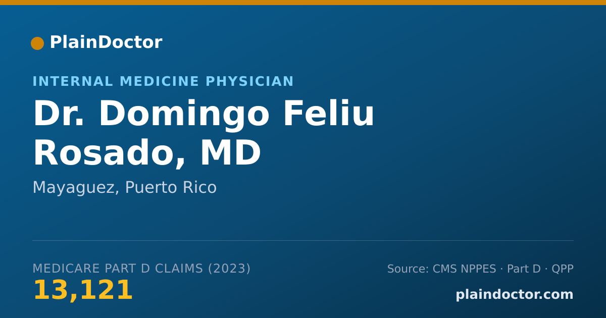 Shareable card for Domingo Feliu Rosado, MD - Internal Medicine Physician, Mayaguez, PR