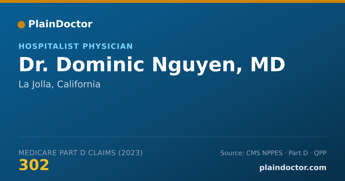 Shareable card for Dominic Nguyen, MD - Hospitalist Physician, La Jolla, CA