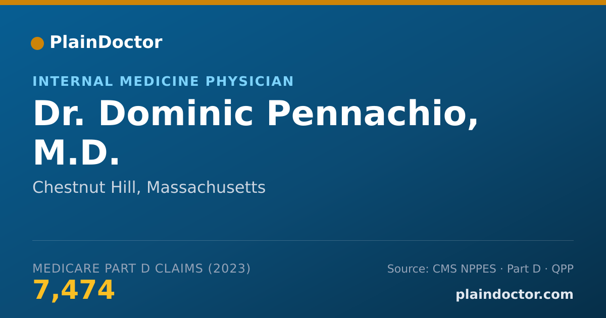 Shareable card for Dominic Pennachio, M.D. - Internal Medicine Physician, Chestnut Hill, MA