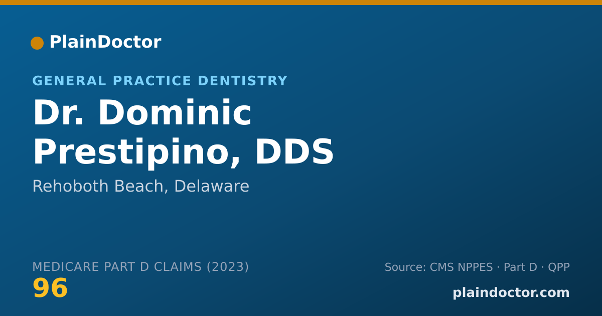 Shareable card for Dominic Prestipino, DDS - General Practice Dentistry, Rehoboth Beach, DE