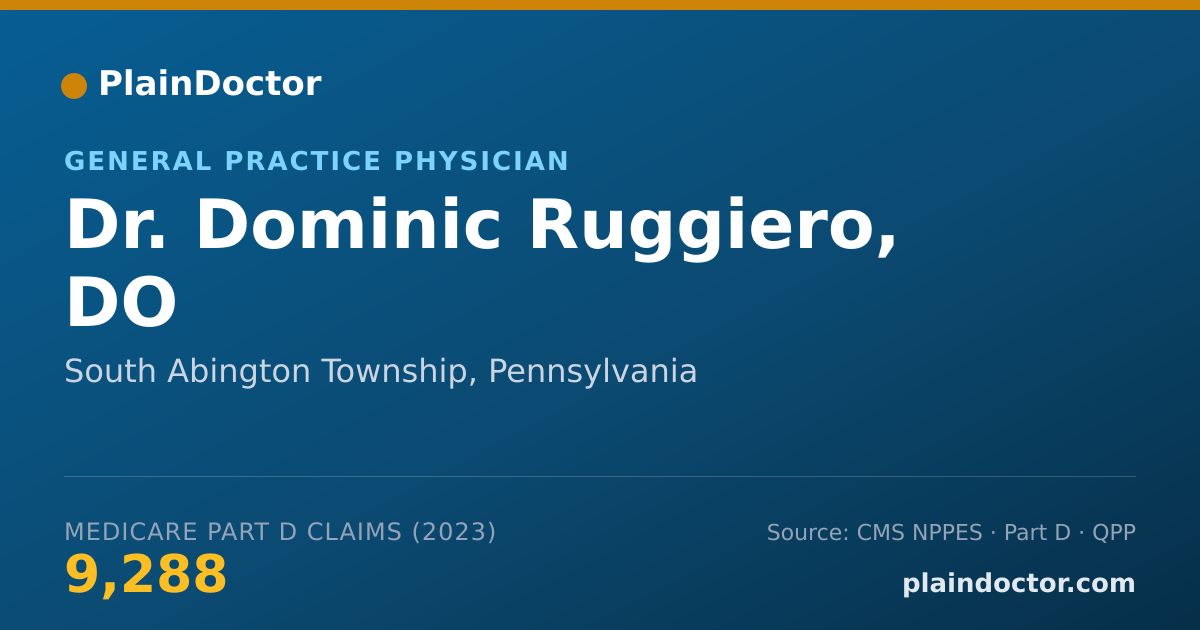 Shareable card for Dominic Ruggiero, DO - General Practice Physician, South Abington Township, PA