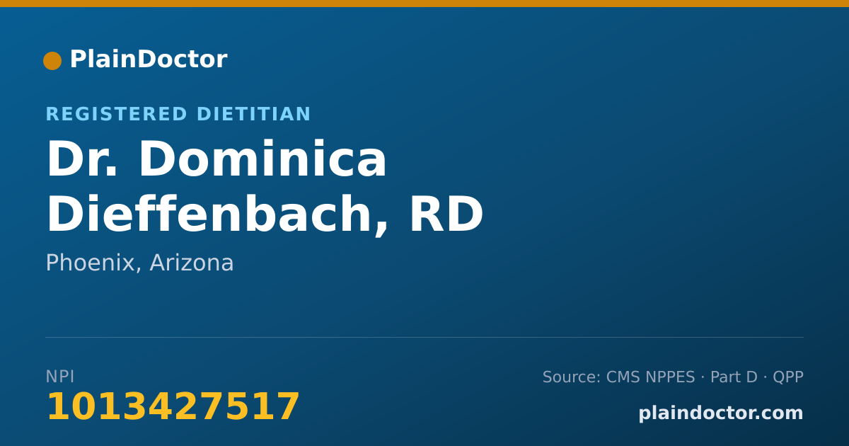 Shareable card for Dominica Dieffenbach, RD - Registered Dietitian, Phoenix, AZ
