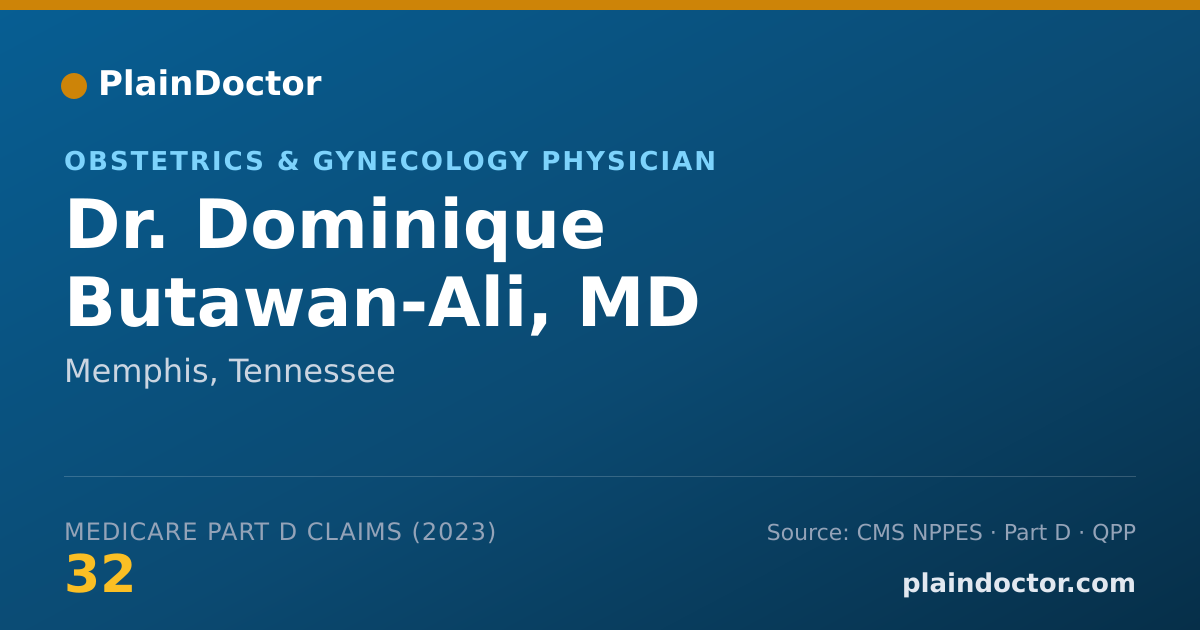 Shareable card for Dominique Butawan-Ali, MD - Obstetrics & Gynecology Physician, Memphis, TN