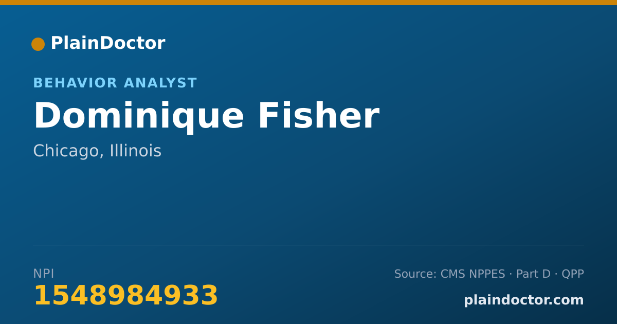 Shareable card for Dominique Fisher - Behavior Analyst, Chicago, IL