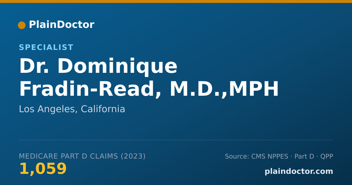 Shareable card for Dominique Fradin-Read, M.D.,MPH - Specialist, Los Angeles, CA