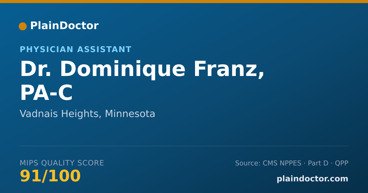 Shareable card for Dominique Franz, PA-C - Physician Assistant, Vadnais Heights, MN