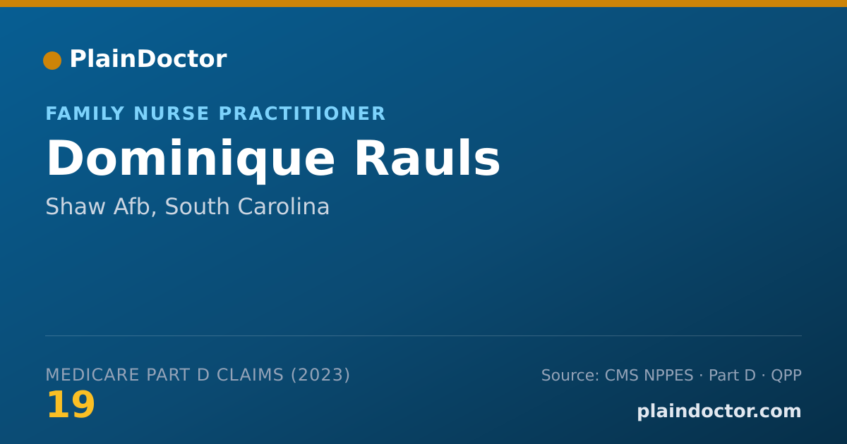 Shareable card for Dominique Rauls - Family Nurse Practitioner, Shaw Afb, SC