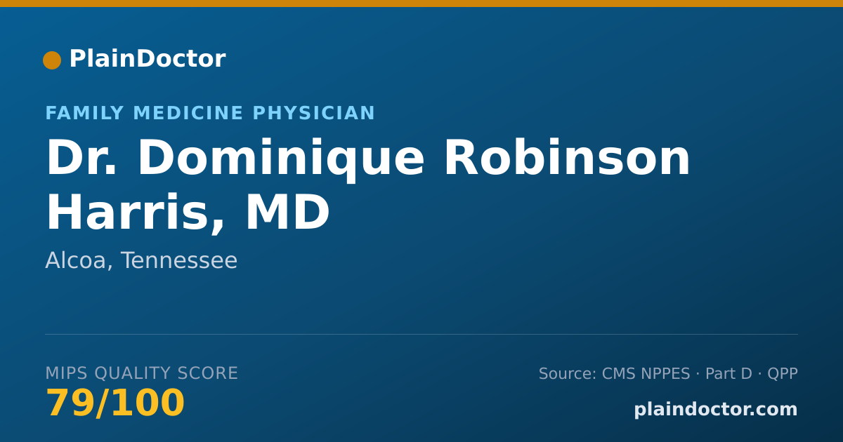 Shareable card for Dominique Robinson Harris, MD - Family Medicine Physician, Alcoa, TN