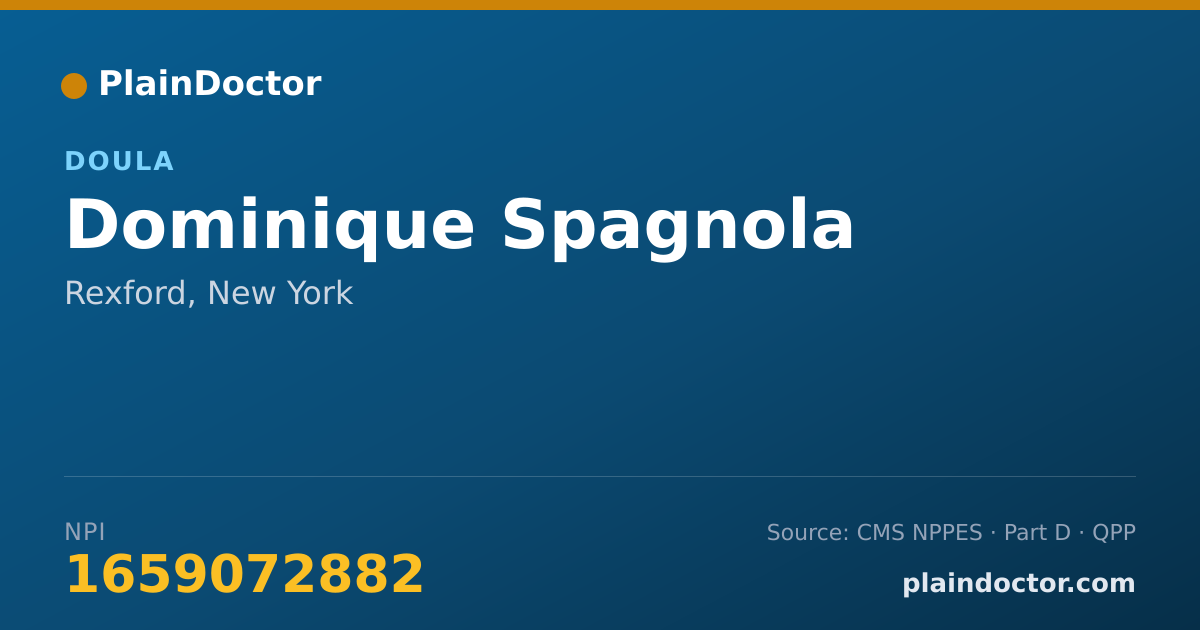 Shareable card for Dominique Spagnola - Doula, Rexford, NY