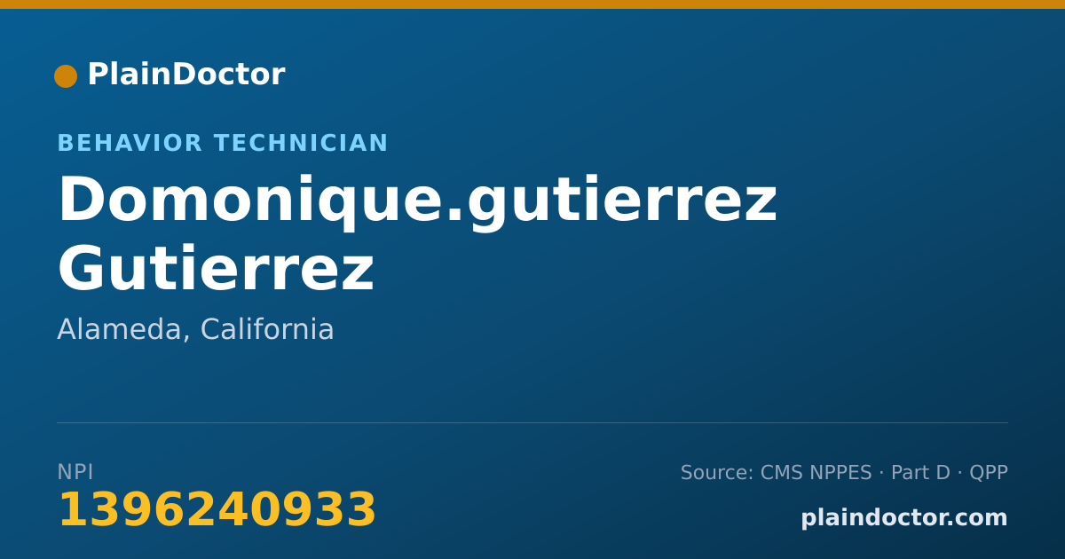 Shareable card for Domonique.gutierrez Gutierrez - Behavior Technician, Alameda, CA