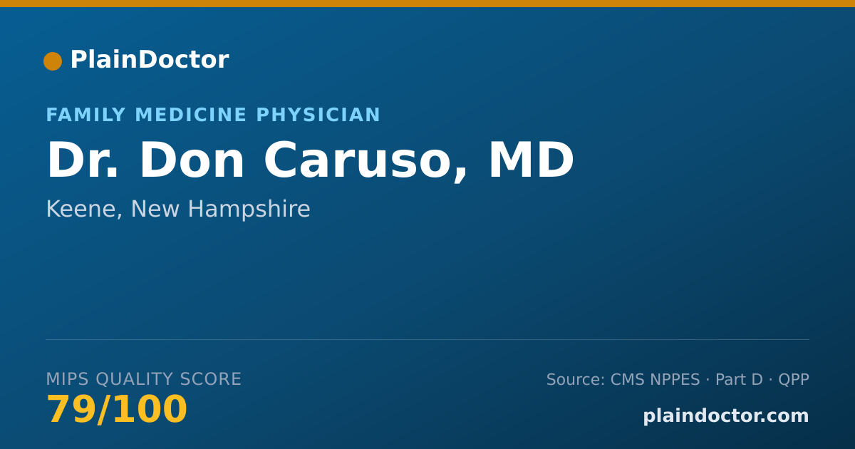 Shareable card for Don Caruso, MD - Family Medicine Physician, Keene, NH