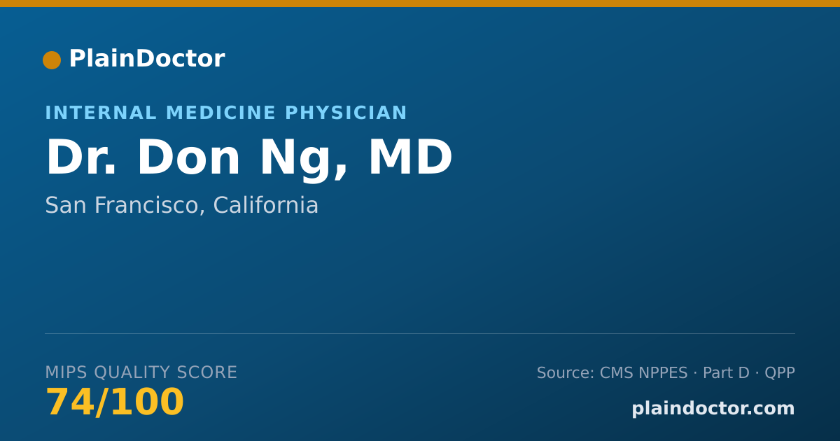 Shareable card for Don Ng, MD - Internal Medicine Physician, San Francisco, CA