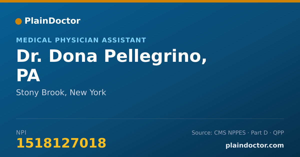 Shareable card for Dona Pellegrino, PA - Medical Physician Assistant, Stony Brook, NY
