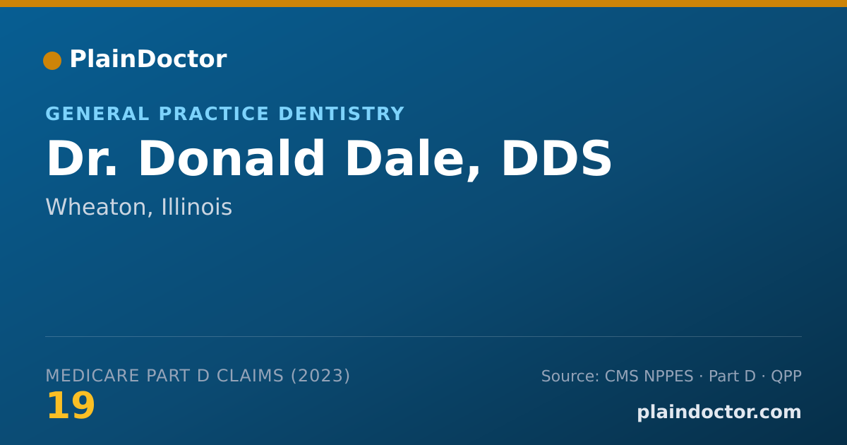 Shareable card for Donald Dale, DDS - General Practice Dentistry, Wheaton, IL