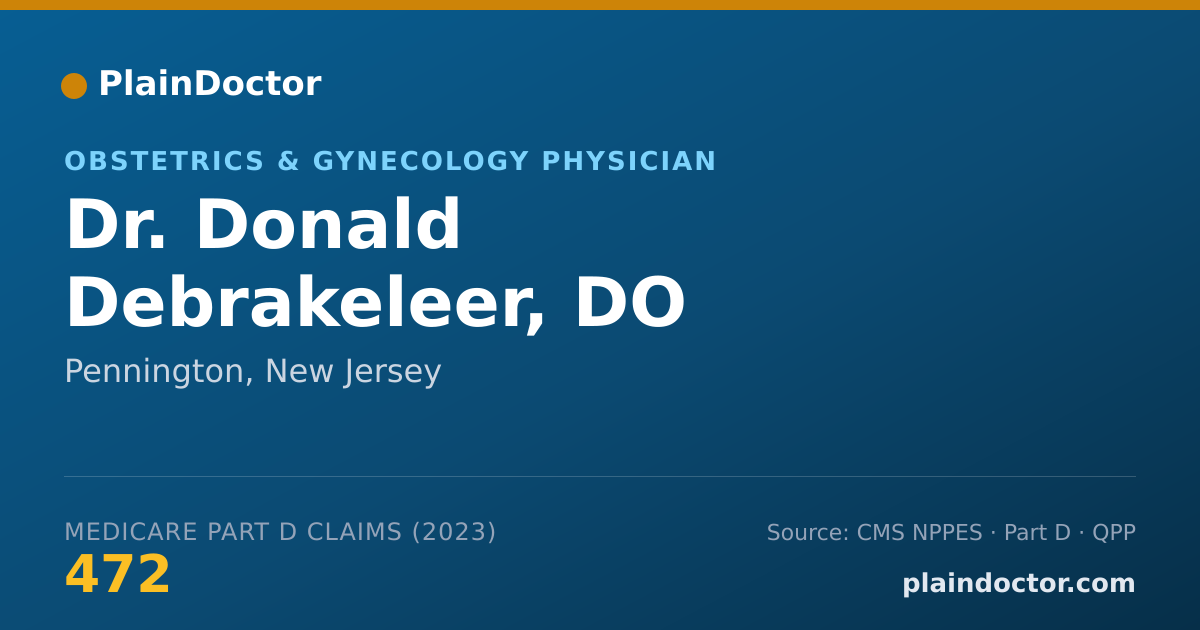 Shareable card for Donald Debrakeleer, DO - Obstetrics & Gynecology Physician, Pennington, NJ