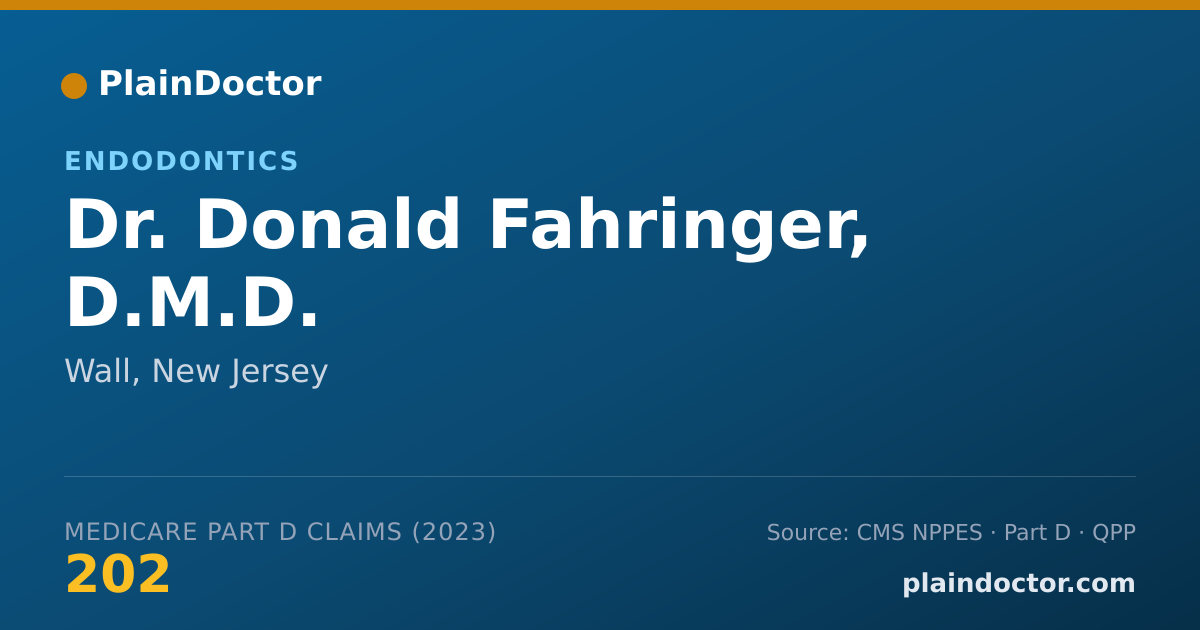 Shareable card for Donald Fahringer, D.M.D. - Endodontics, Wall, NJ