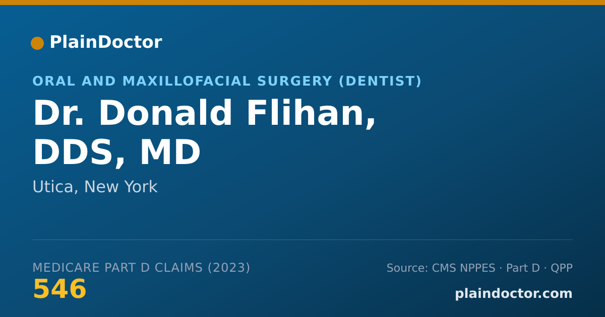 Shareable card for Donald Flihan, DDS, MD - Oral and Maxillofacial Surgery (Dentist), Utica, NY