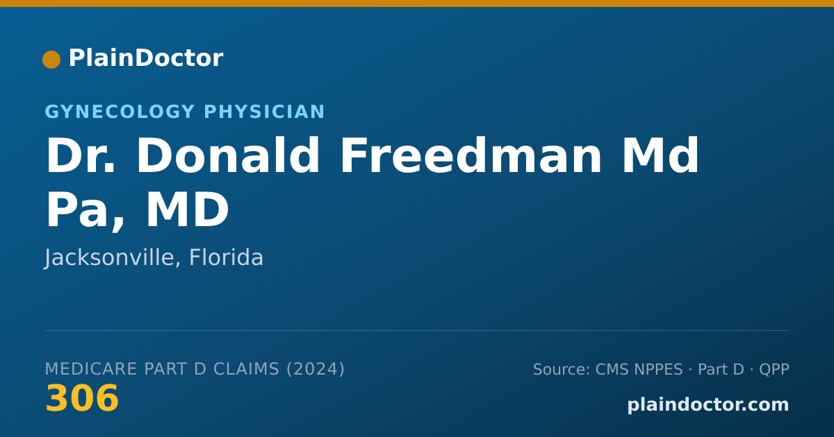 Shareable card for Donald Freedman Md Pa, MD - Gynecology Physician, Jacksonville, FL