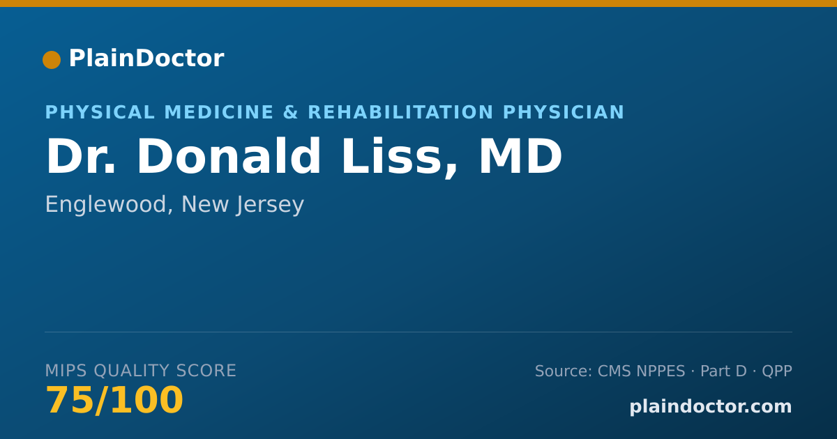 Shareable card for Donald Liss, MD - Physical Medicine & Rehabilitation Physician, Englewood, NJ