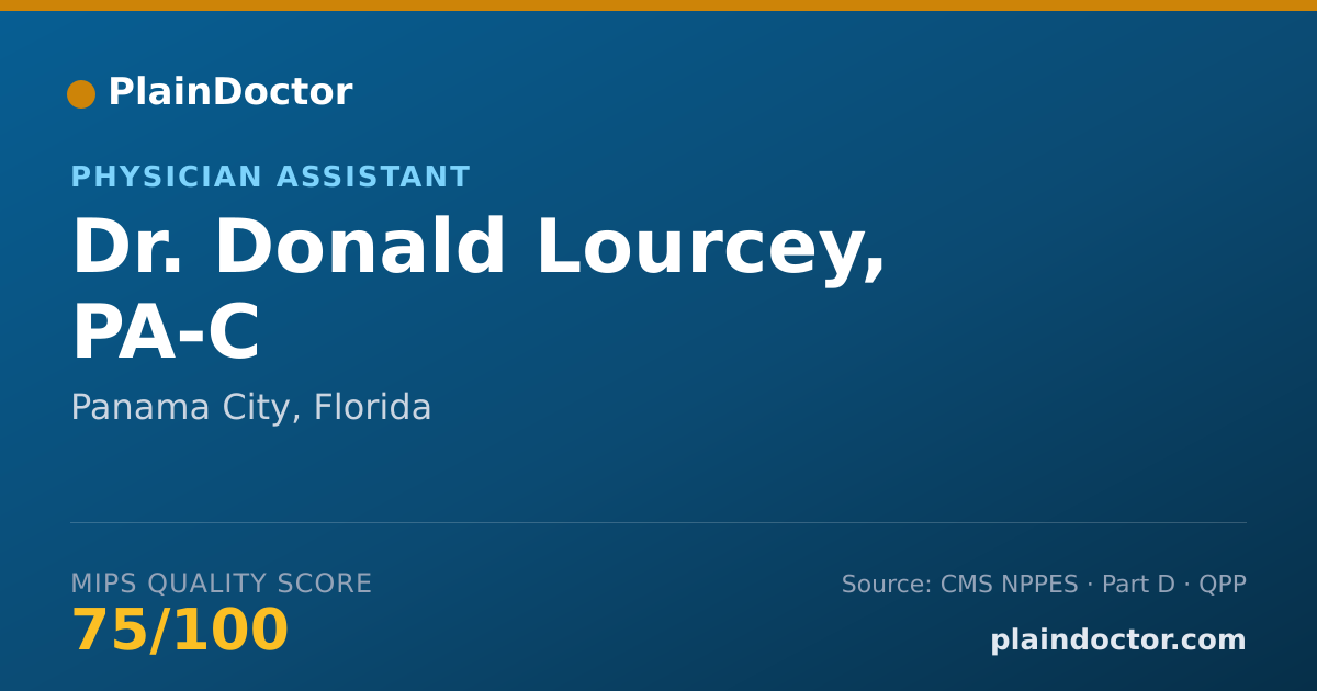 Shareable card for Donald Lourcey, PA-C - Physician Assistant, Panama City, FL