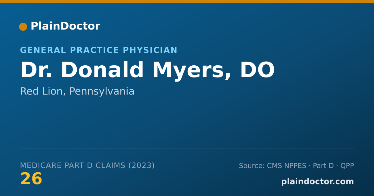 Shareable card for Donald Myers, DO - General Practice Physician, Red Lion, PA