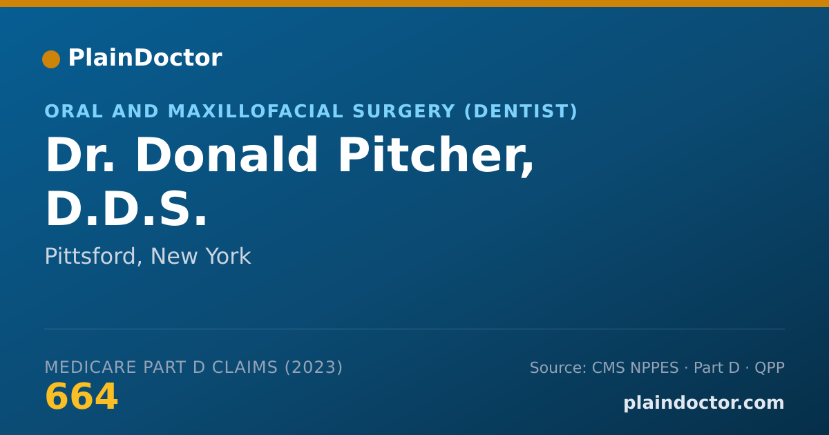 Shareable card for Donald Pitcher, D.D.S. - Oral and Maxillofacial Surgery (Dentist), Pittsford, NY