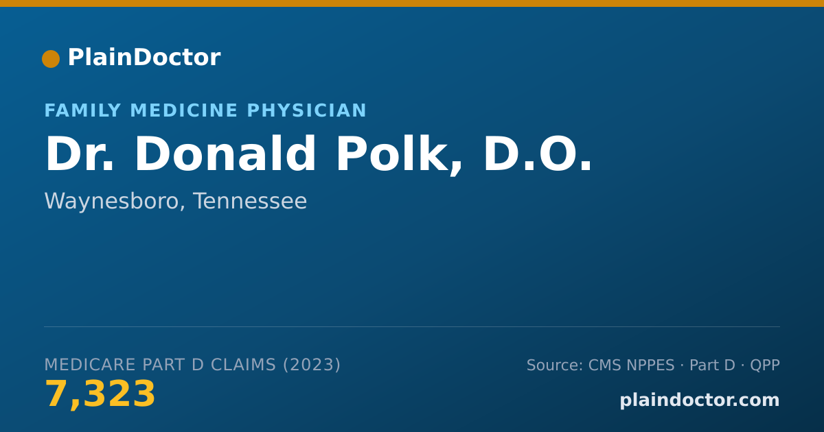 Shareable card for Donald Polk, D.O. - Family Medicine Physician, Waynesboro, TN