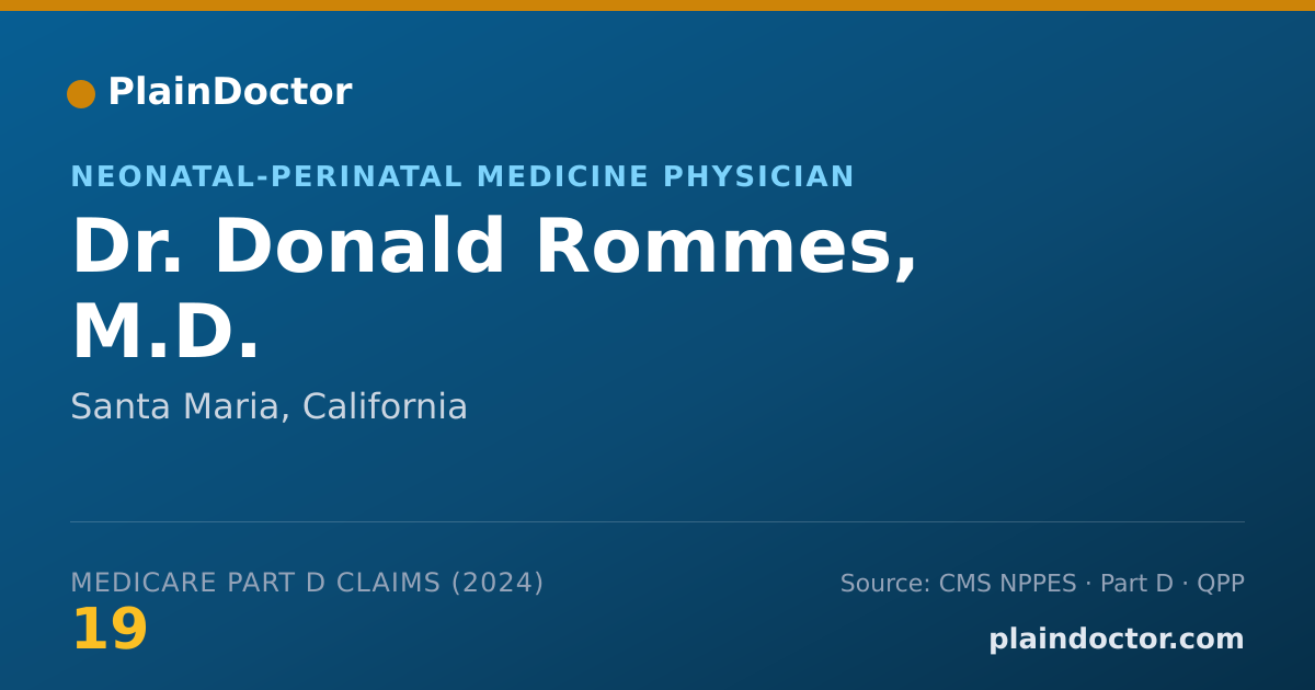 Shareable card for Donald Rommes, M.D. - Specialist, Santa Maria, CA