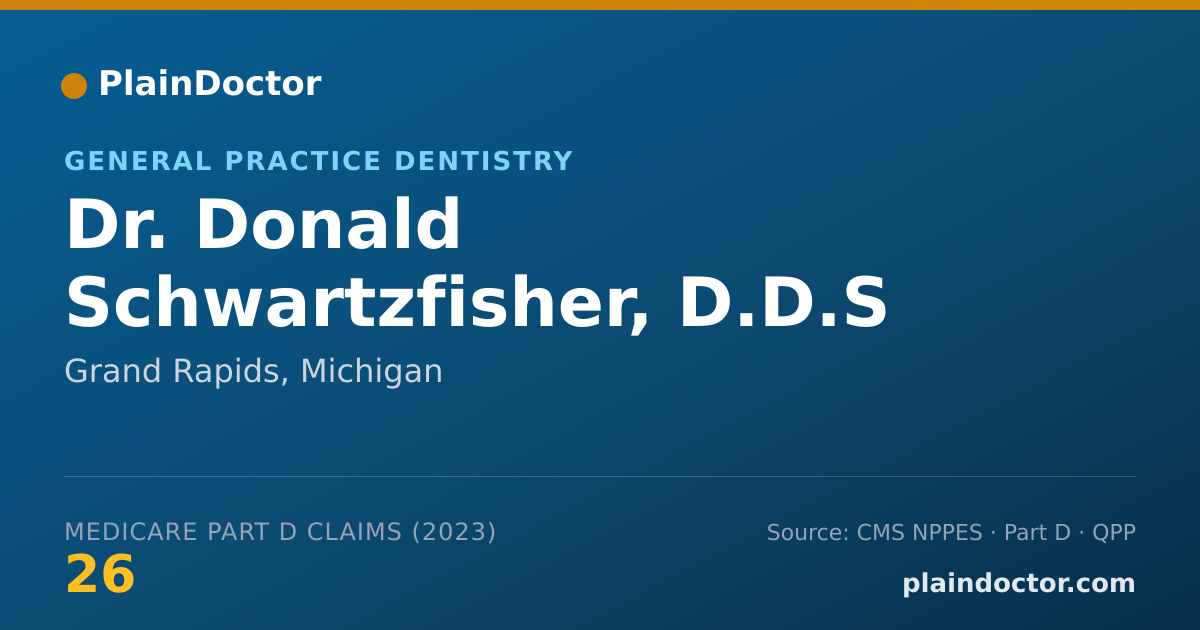Shareable card for Donald Schwartzfisher, D.D.S - General Practice Dentistry, Grand Rapids, MI