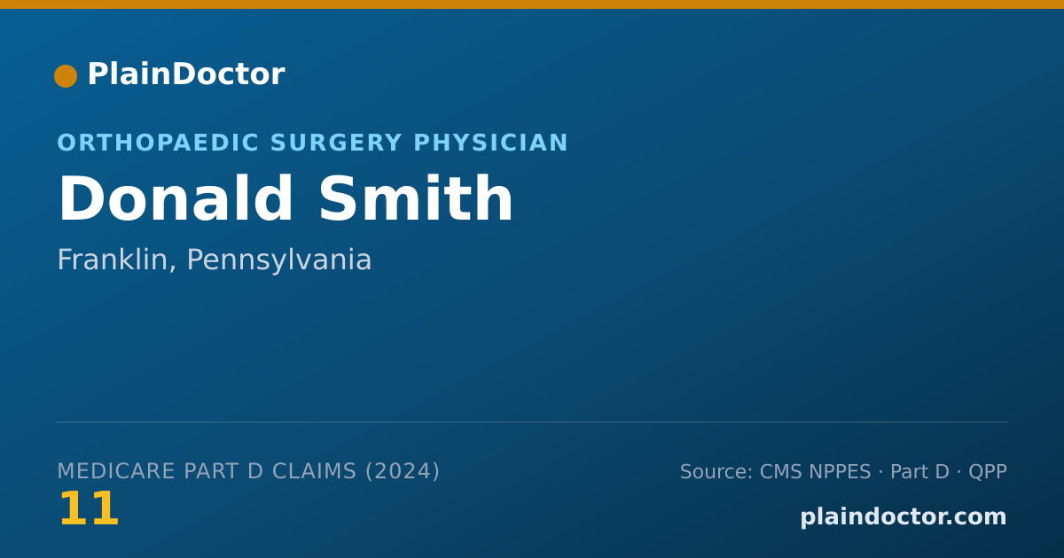 Shareable card for Donald Smith - Orthopaedic Surgery Physician, Franklin, PA