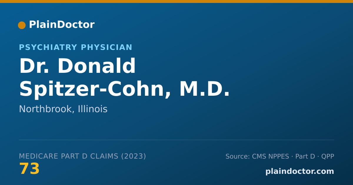 Shareable card for Donald Spitzer-Cohn, M.D. - Psychiatry Physician, Northbrook, IL