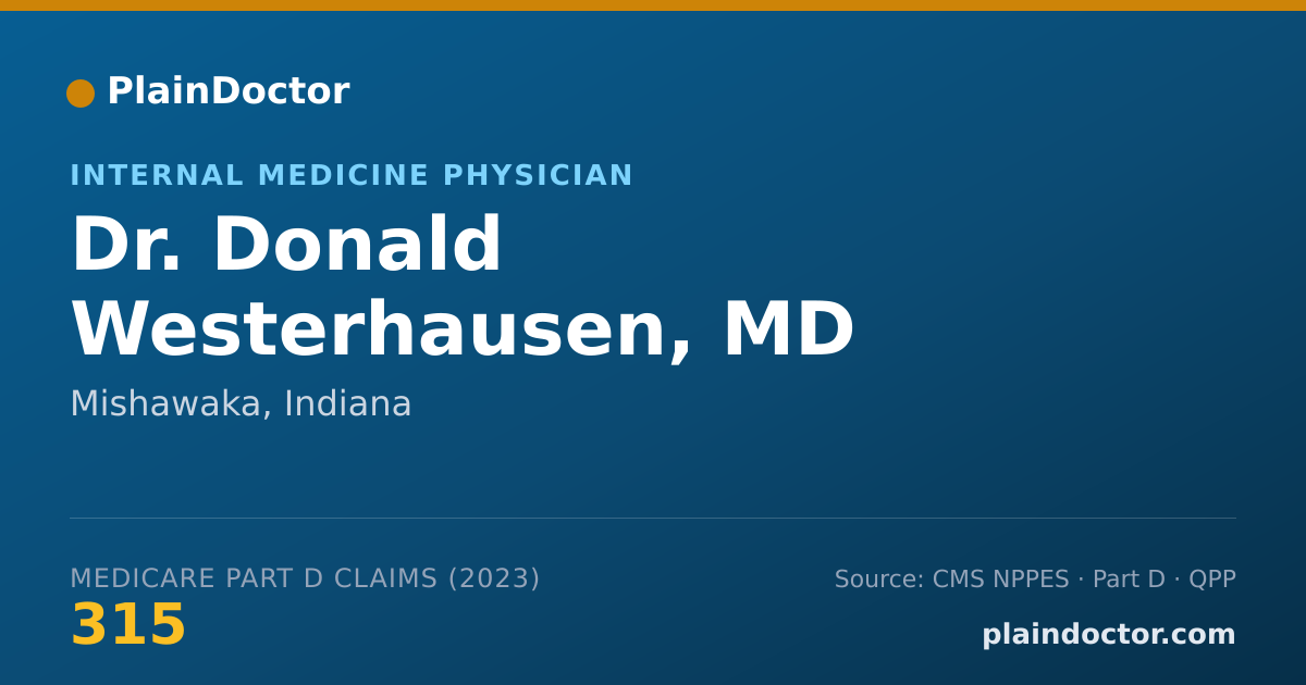 Shareable card for Donald Westerhausen, MD - Internal Medicine Physician, Mishawaka, IN