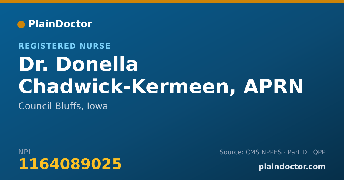 Shareable card for Donella Chadwick-Kermeen, APRN - Registered Nurse, Council Bluffs, IA