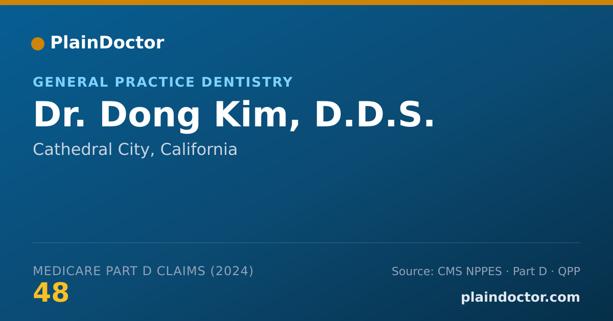 Shareable card for Dong Kim, D.D.S. - General Practice Dentistry, Cathedral City, CA