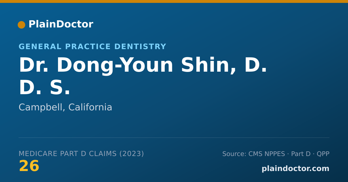Shareable card for Dong-Youn Shin, D. D. S. - General Practice Dentistry, Campbell, CA