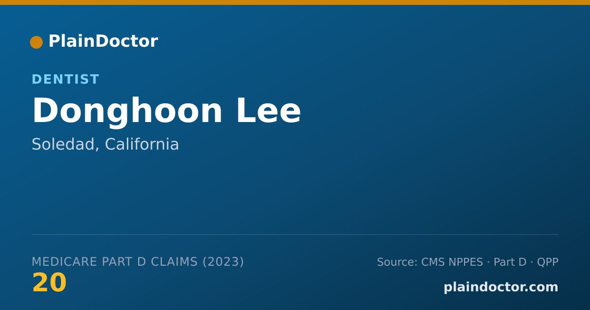 Shareable card for Donghoon Lee - Dentist, Soledad, CA