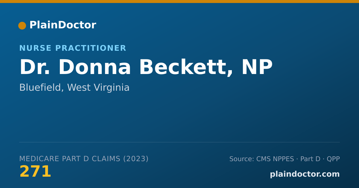 Shareable card for Donna Beckett, NP - Nurse Practitioner, Bluefield, WV