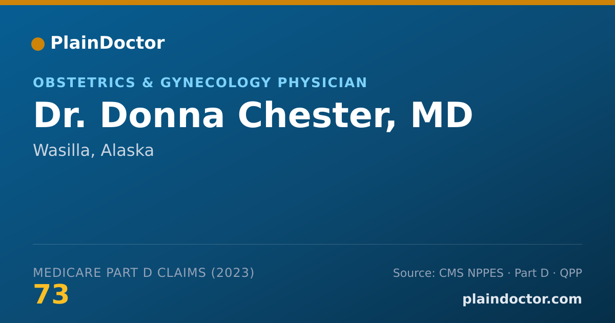 Shareable card for Donna Chester, MD - Obstetrics & Gynecology Physician, Wasilla, AK