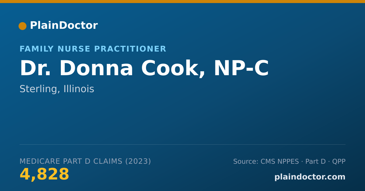 Shareable card for Donna Cook, NP-C - Family Nurse Practitioner, Sterling, IL
