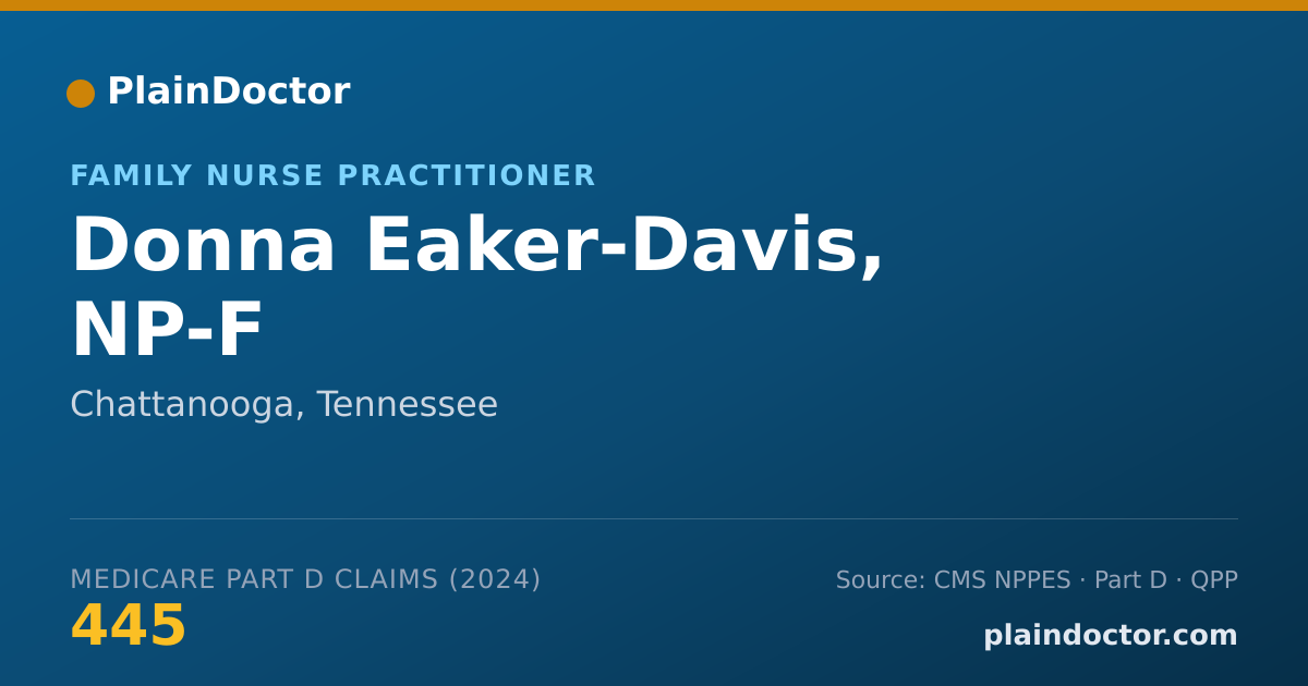 Shareable card for Donna Eaker-Davis, NP-F - Family Nurse Practitioner, Chattanooga, TN