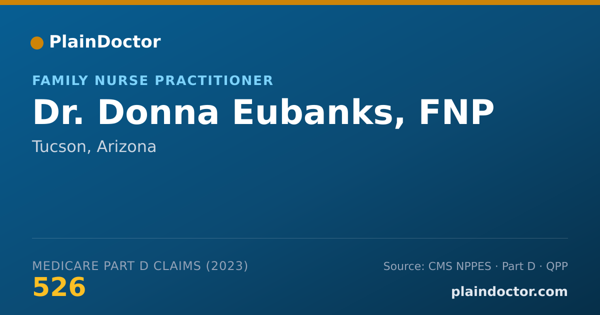 Shareable card for Donna Eubanks, FNP - Family Nurse Practitioner, Tucson, AZ