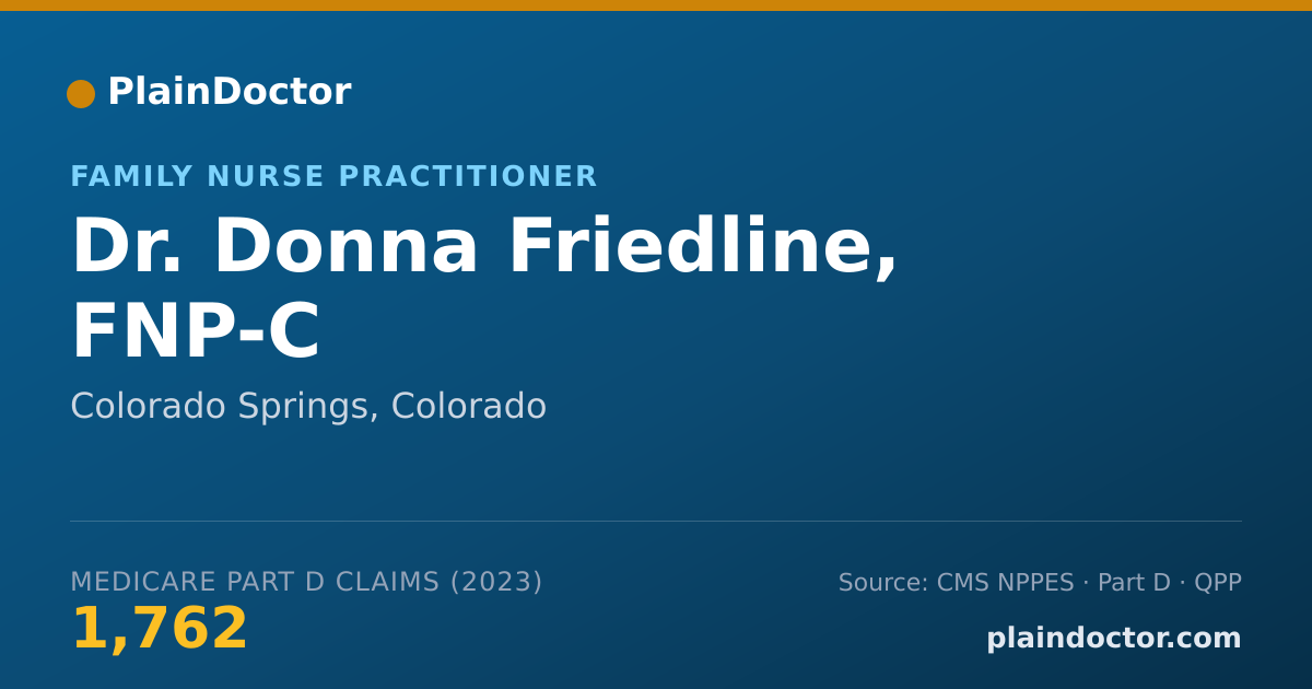 Shareable card for Donna Friedline, FNP-C - Family Nurse Practitioner, Colorado Springs, CO